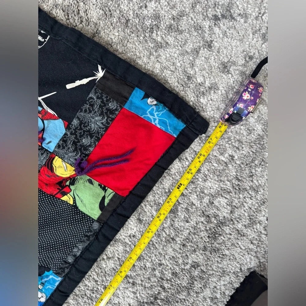 Handmade Marvel Superhero Patchwork Quilt Blanket Twin 60x80